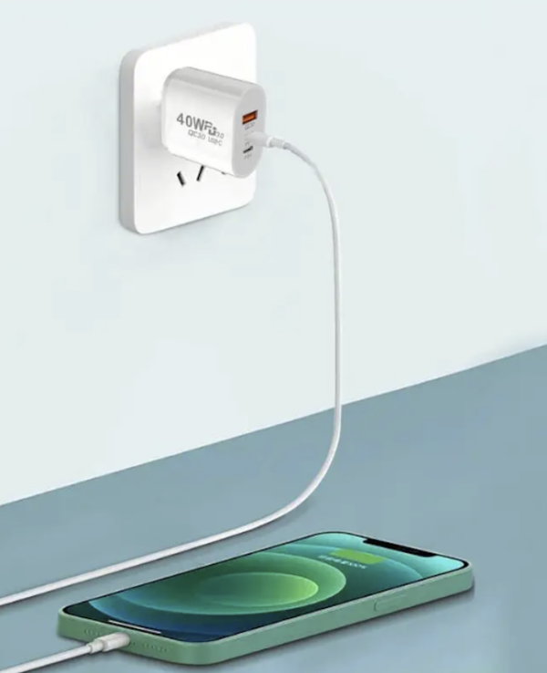 Chargeur mural USB C à charge rapide, PD Type C, 40W, 3.0 – Image 4