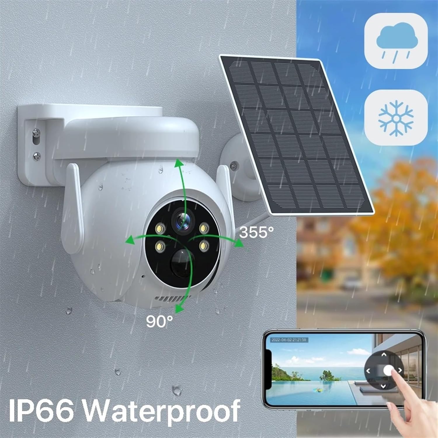 Caméra Extérieure Autonome 4K – Surveillance Sans Fil avec Alimentation Solaire – Image 2