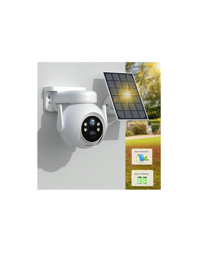 Caméra Extérieure Autonome 4K – Surveillance Sans Fil avec Alimentation Solaire – Image 2