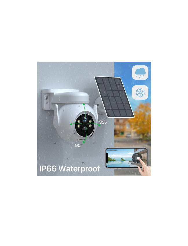 Caméra Extérieure Autonome 4K – Surveillance Sans Fil avec Alimentation Solaire – Image 4