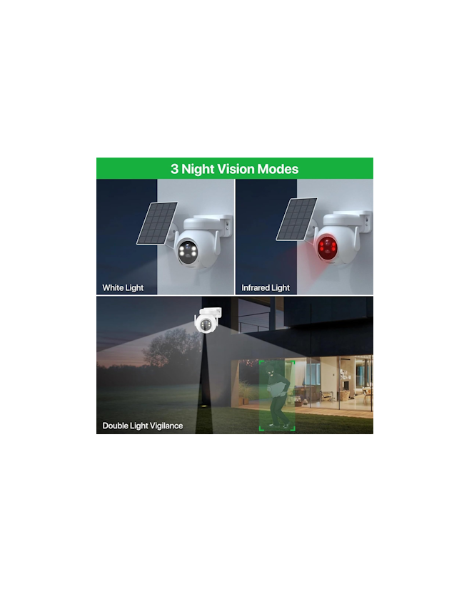 Caméra Extérieure Autonome 4K – Surveillance Sans Fil avec Alimentation Solaire – Image 5